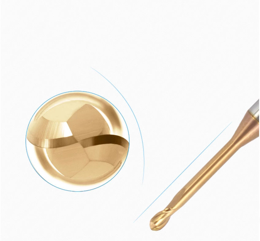 Mikro-Tiefe-Rohl-Langhals-Fräser, 0,1 mm Winkelradius Endmühlen