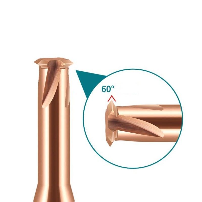 CNC-Einzelzähne-Gewinde Endmühle Festkarbid 4 Flöten für Gusseisen
