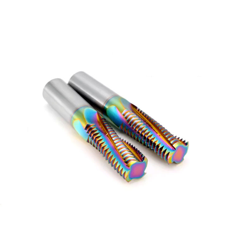 Vollzähne DLC Regenbogen-Drehschneidemaschine HRC65 für Aluminium-Edelstahl