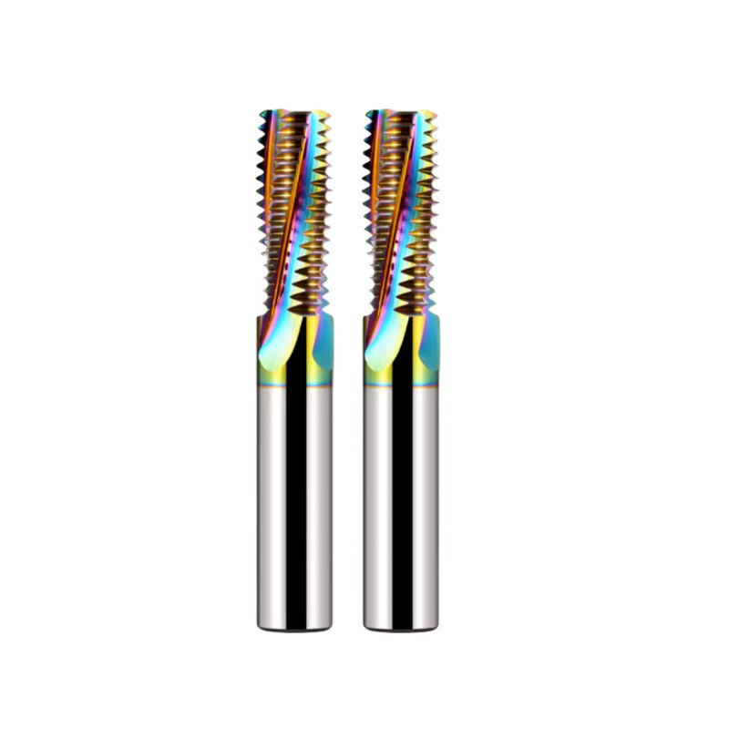 Vollzähne DLC Regenbogen-Drehschneidemaschine HRC65 für Aluminium-Edelstahl