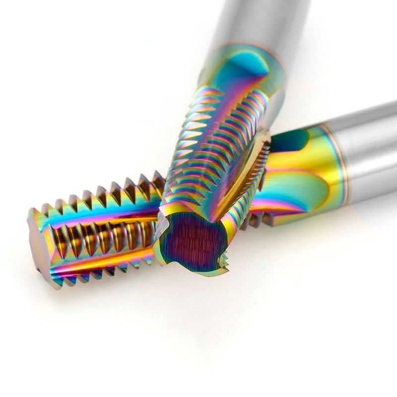 Vollzähne DLC Regenbogen-Drehschneidemaschine HRC65 für Aluminium-Edelstahl