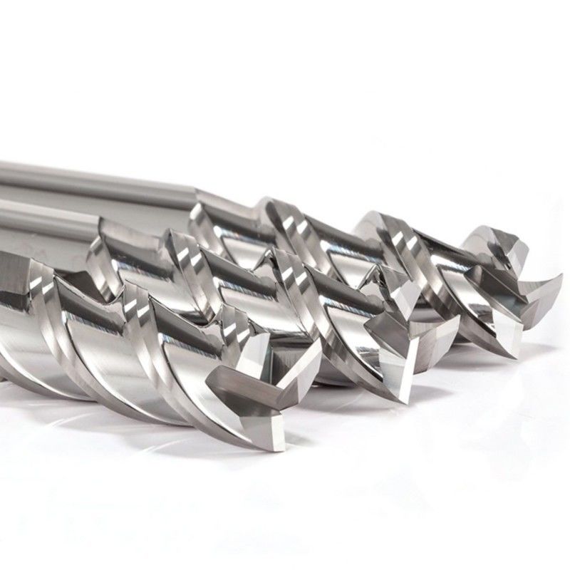 3 Flöten Flat End Mill Cutter Spiegel Polieren Unbeschichtet Für die Aluminiumbearbeitung