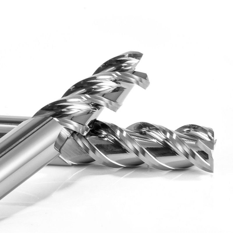 3 Flöten Flat End Mill Cutter Spiegel Polieren Unbeschichtet Für die Aluminiumbearbeitung