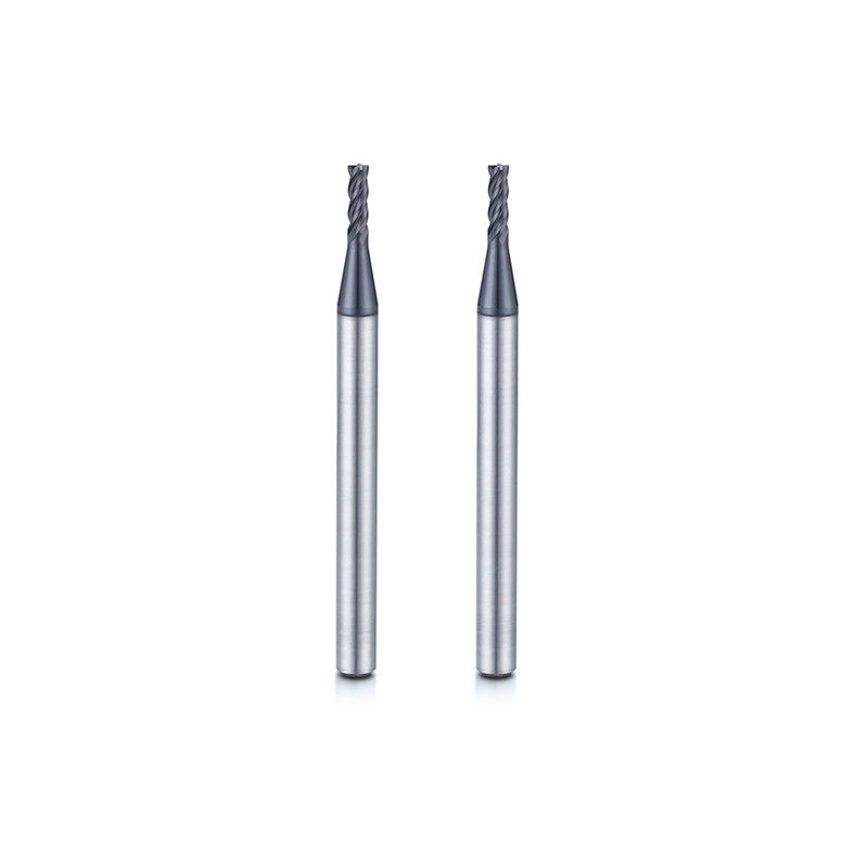 Aluminium-Langhals-Mikro-Durchmesser-Endmühle mit einem Winkelradius von 0,1 mm