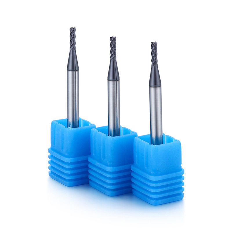 Aluminium-Langhals-Mikro-Durchmesser-Endmühle mit einem Winkelradius von 0,1 mm