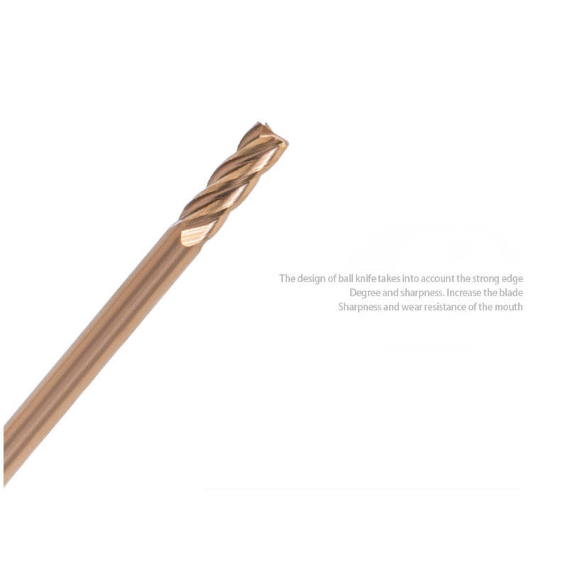 Wolfram Mikro Durchmesser Endmühle mit 0,2 mm Schneidkante 2,5 mm Flötenlänge