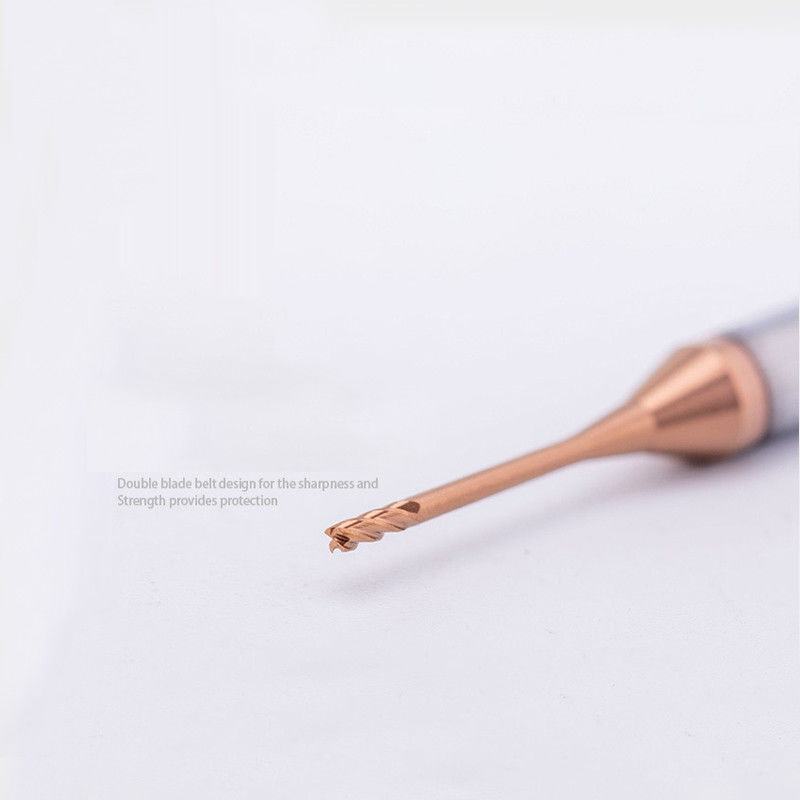 Wolfram Mikro Durchmesser Endmühle mit 0,2 mm Schneidkante 2,5 mm Flötenlänge