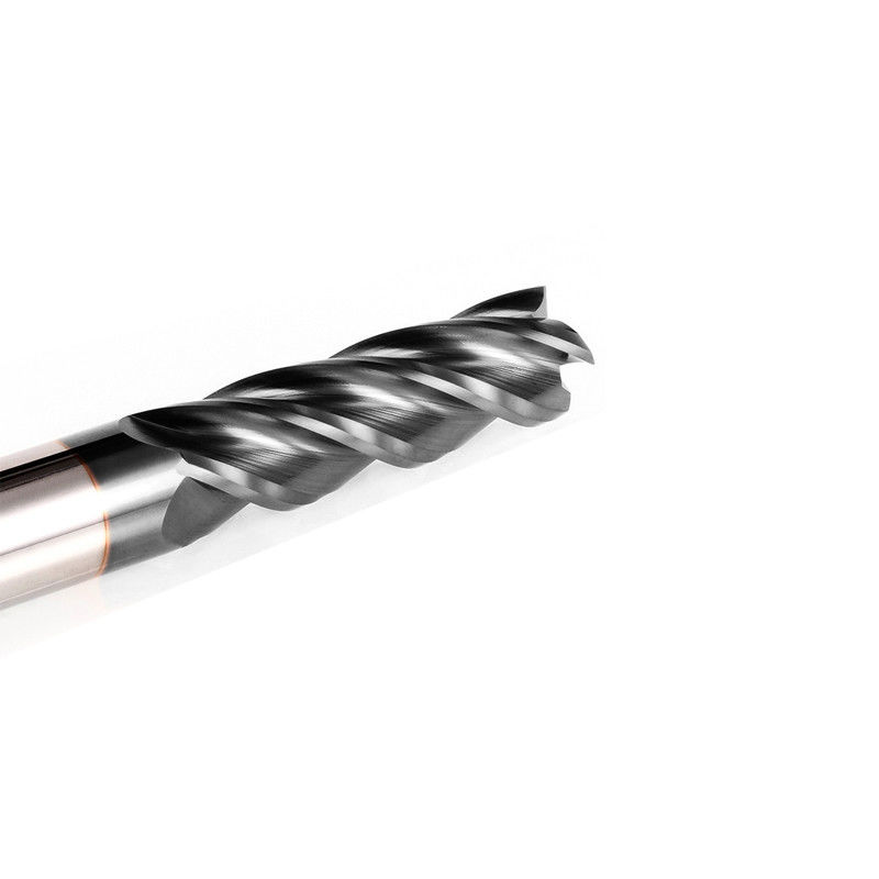 Massivkarbid Mikro Durchmesser Endmühle 4 Flöten HRC 58 Grad Für Fräswerkzeuge