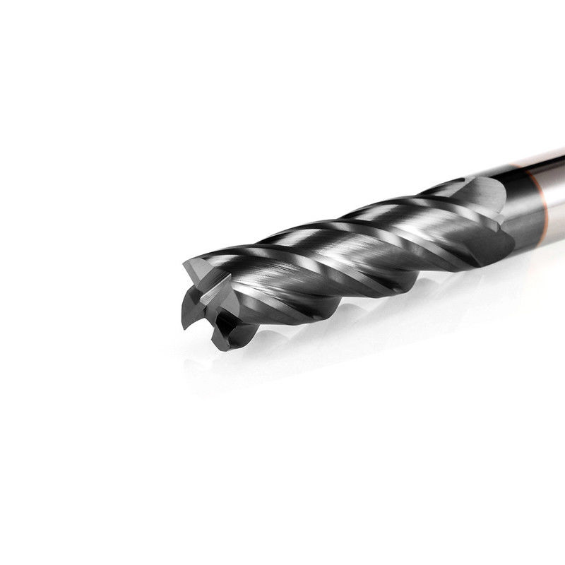 Massivkarbid Mikro Durchmesser Endmühle 4 Flöten HRC 58 Grad Für Fräswerkzeuge